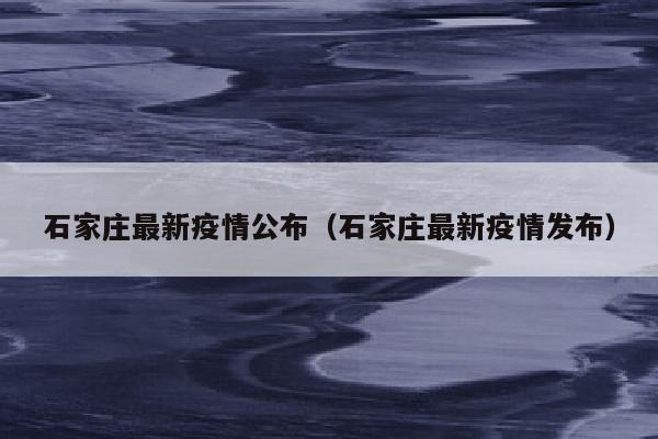 石家庄最新疫情公布（石家庄最新疫情发布）