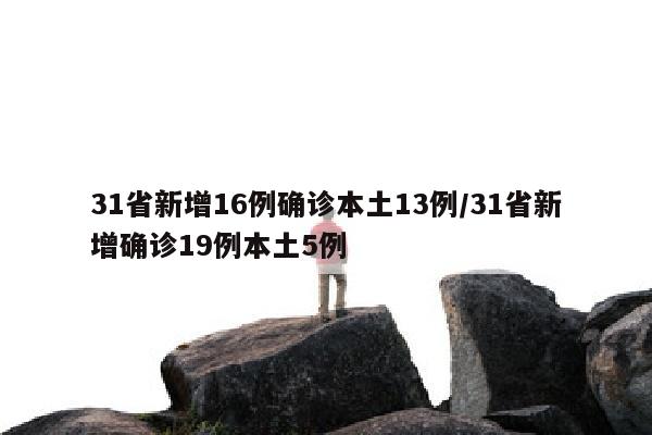 31省新增16例确诊本土13例/31省新增确诊19例本土5例