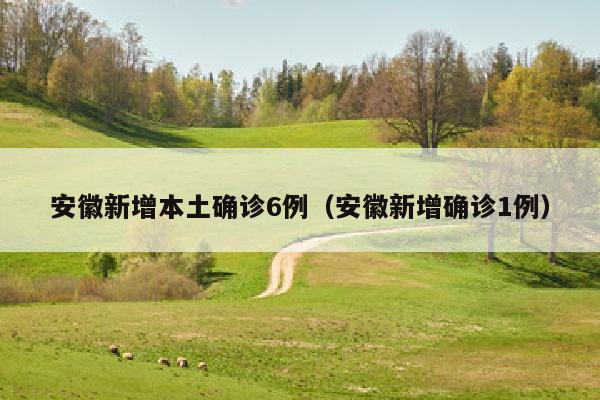 安徽新增本土确诊6例（安徽新增确诊1例）