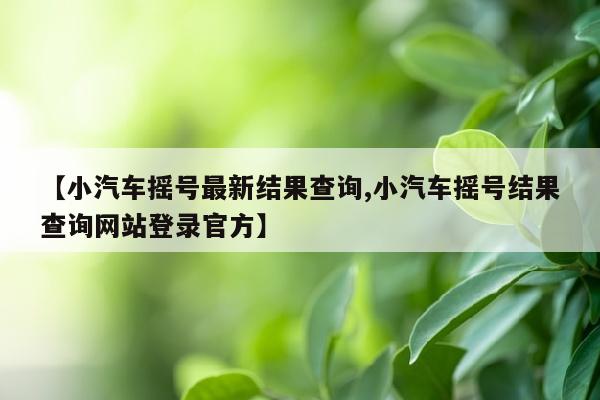 【小汽车摇号最新结果查询,小汽车摇号结果查询网站登录官方】