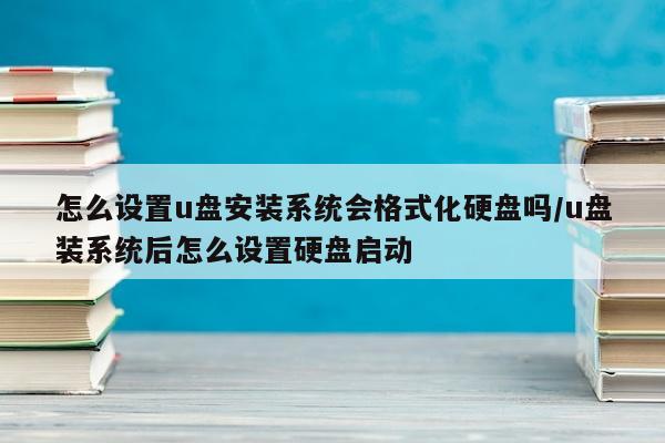 怎么设置u盘安装系统会格式化硬盘吗/u盘装系统后怎么设置硬盘启动