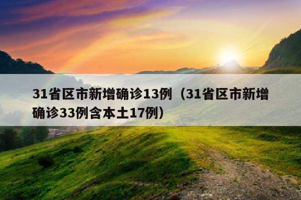 31省区市新增确诊13例（31省区市新增确诊33例含本土17例）
