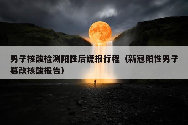 男子核酸检测阳性后谎报行程（新冠阳性男子篡改核酸报告）