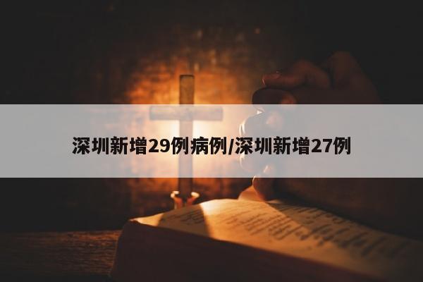 深圳新增29例病例/深圳新增27例