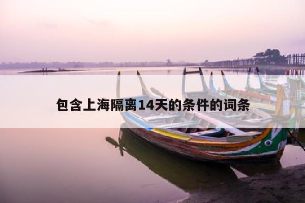 包含上海隔离14天的条件的词条