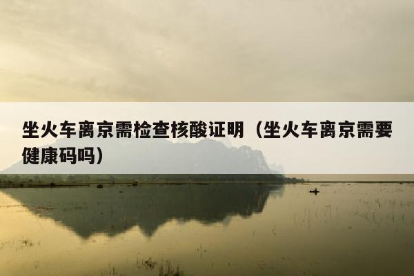 坐火车离京需检查核酸证明（坐火车离京需要健康码吗）