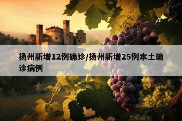 扬州新增12例确诊/扬州新增25例本土确诊病例