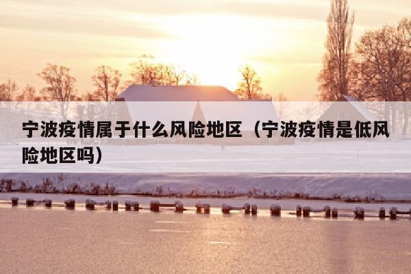 宁波疫情属于什么风险地区（宁波疫情是低风险地区吗）