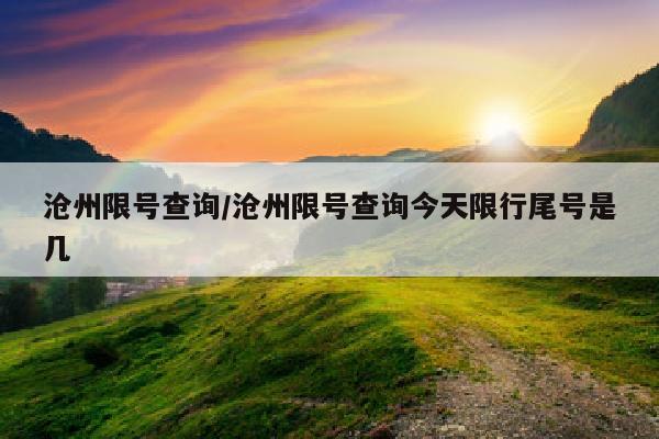 沧州限号查询/沧州限号查询今天限行尾号是几