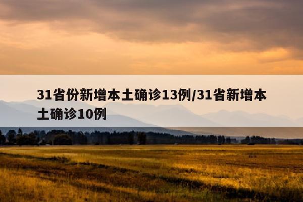 31省份新增本土确诊13例/31省新增本土确诊10例