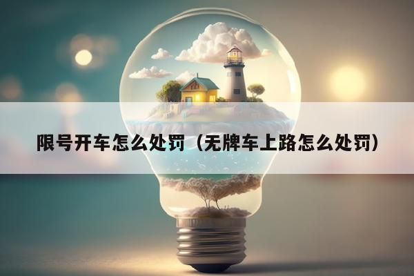 限号开车怎么处罚（无牌车上路怎么处罚）
