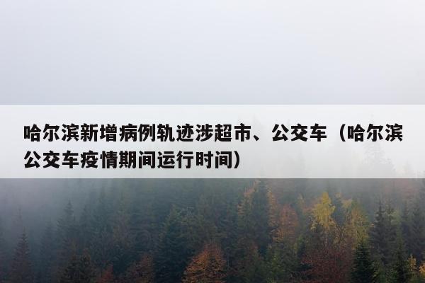 哈尔滨新增病例轨迹涉超市、公交车（哈尔滨公交车疫情期间运行时间）