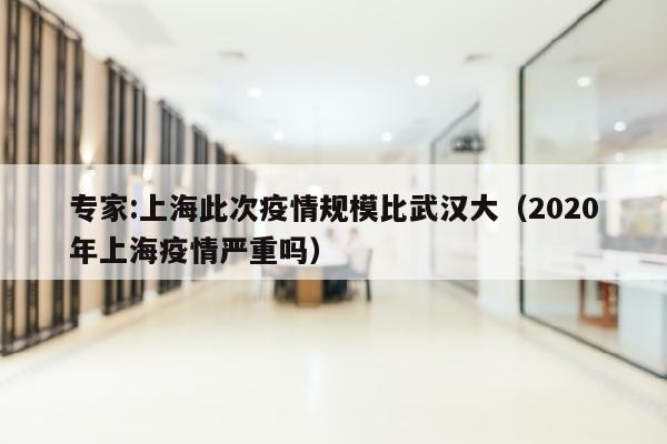 专家:上海此次疫情规模比武汉大（2020年上海疫情严重吗）