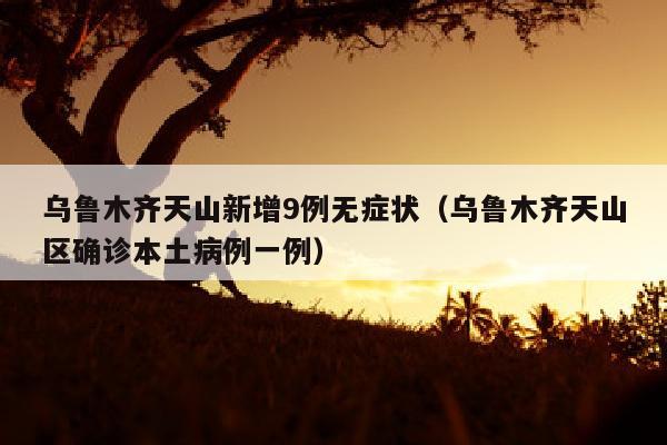 乌鲁木齐天山新增9例无症状（乌鲁木齐天山区确诊本土病例一例）