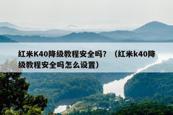 红米K40降级教程安全吗？（红米k40降级教程安全吗怎么设置）