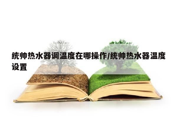 统帅热水器调温度在哪操作/统帅热水器温度设置