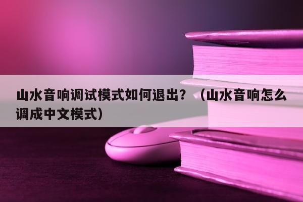 山水音响调试模式如何退出？（山水音响怎么调成中文模式）