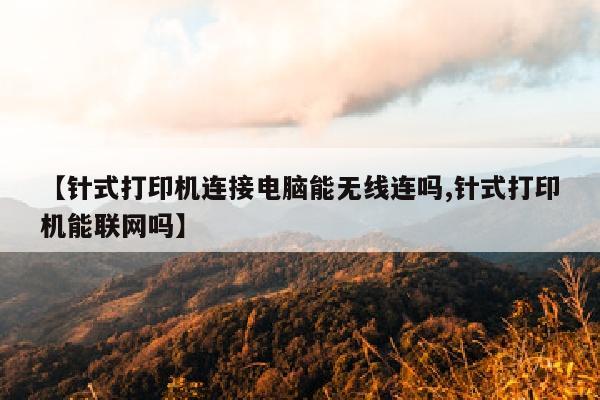【针式打印机连接电脑能无线连吗,针式打印机能联网吗】
