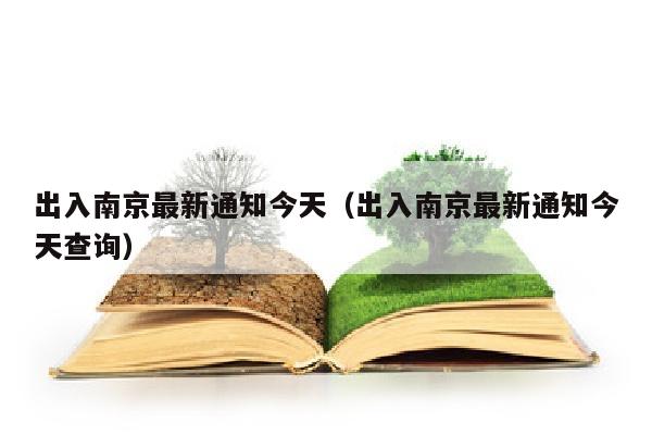 出入南京最新通知今天（出入南京最新通知今天查询）
