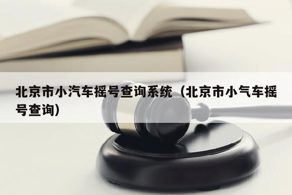 北京市小汽车摇号查询系统（北京市小气车摇号查询）