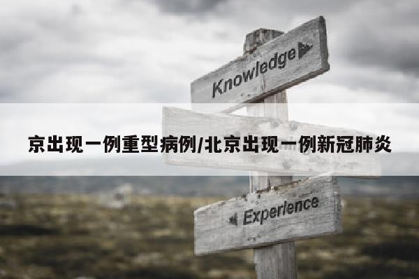 京出现一例重型病例/北京出现一例新冠肺炎