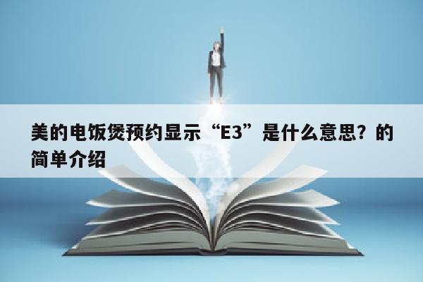 美的电饭煲预约显示“E3”是什么意思？的简单介绍