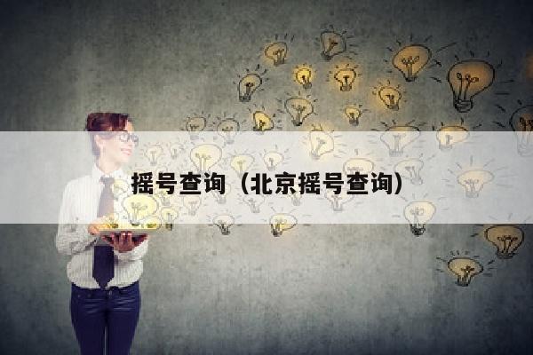 摇号查询（北京摇号查询）