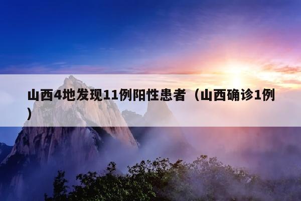 山西4地发现11例阳性患者（山西确诊1例）