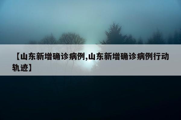 【山东新增确诊病例,山东新增确诊病例行动轨迹】