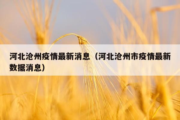 河北沧州疫情最新消息（河北沧州市疫情最新数据消息）