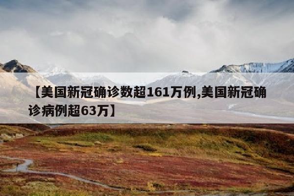 【美国新冠确诊数超161万例,美国新冠确诊病例超63万】