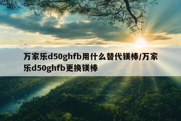 万家乐d50ghfb用什么替代镁棒/万家乐d50ghfb更换镁棒