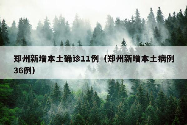 郑州新增本土确诊11例（郑州新增本土病例36例）