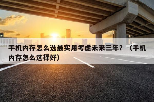 手机内存怎么选最实用考虑未来三年？（手机内存怎么选择好）
