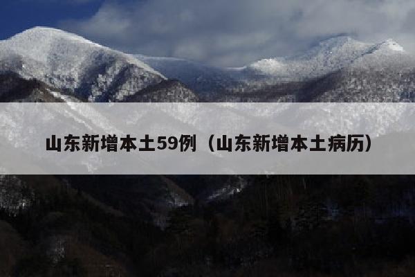 山东新增本土59例（山东新增本土病历）